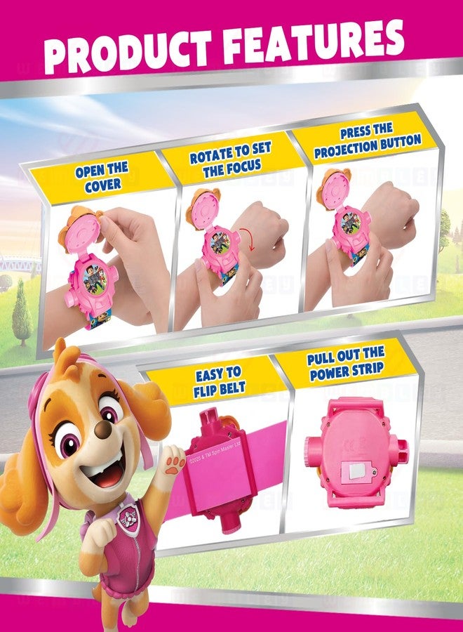Wembley Paw Patrol Digital Projector Watch for Kids| Attractive Watch with Time, Date & Month| Silicone Strap & Unbreakable Case| Fun & Colorful Educational Watch| Rakhi Gift for Boys and Girls- Skye - Image 2